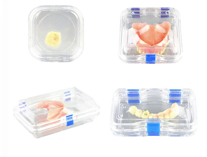 6 Sizes Of Plastic Denture Transparent Tooth Box Transport Box For Dental Laboratory Use