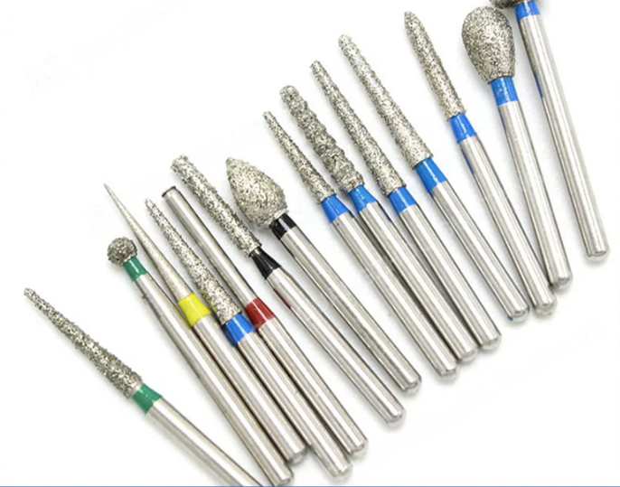 100pcs Diamond Bur Bulk dental grinding tools emery burs