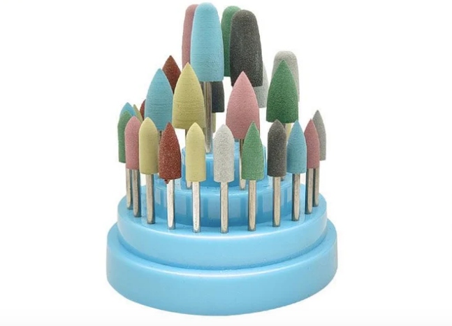 One Kit Silicone Rubber Grinding Head Polishing Resin Grinding Diamond Bur