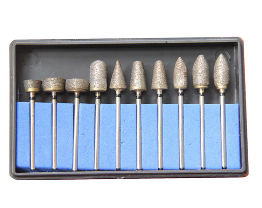 ZD105 Fast Trimming Fully-Sintered diamond KIT 10pcs/1set Emery Grinding Head For Technicians