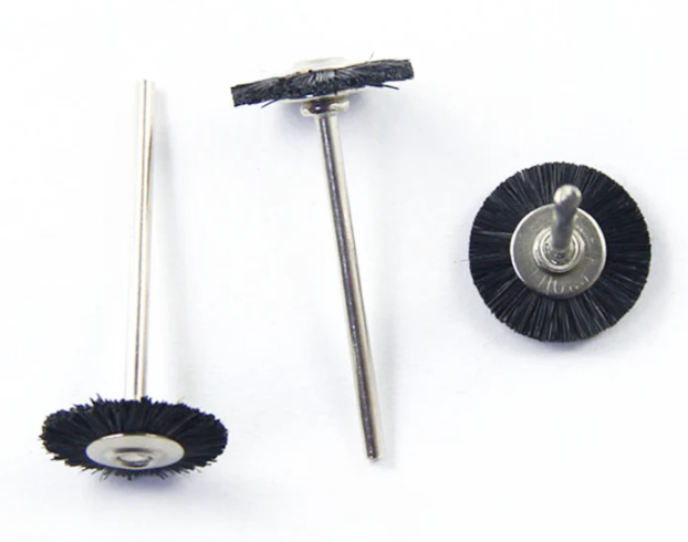 10pcs/set Polishing Brush Wheel Shape Animal Hair Dental Materials