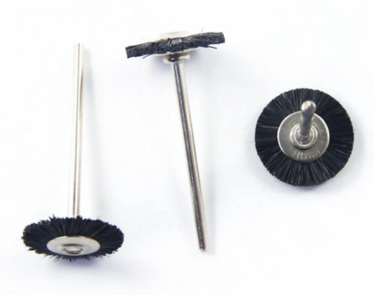 10pcs/set Polishing Brush Wheel Shape Animal Hair Dental Materials