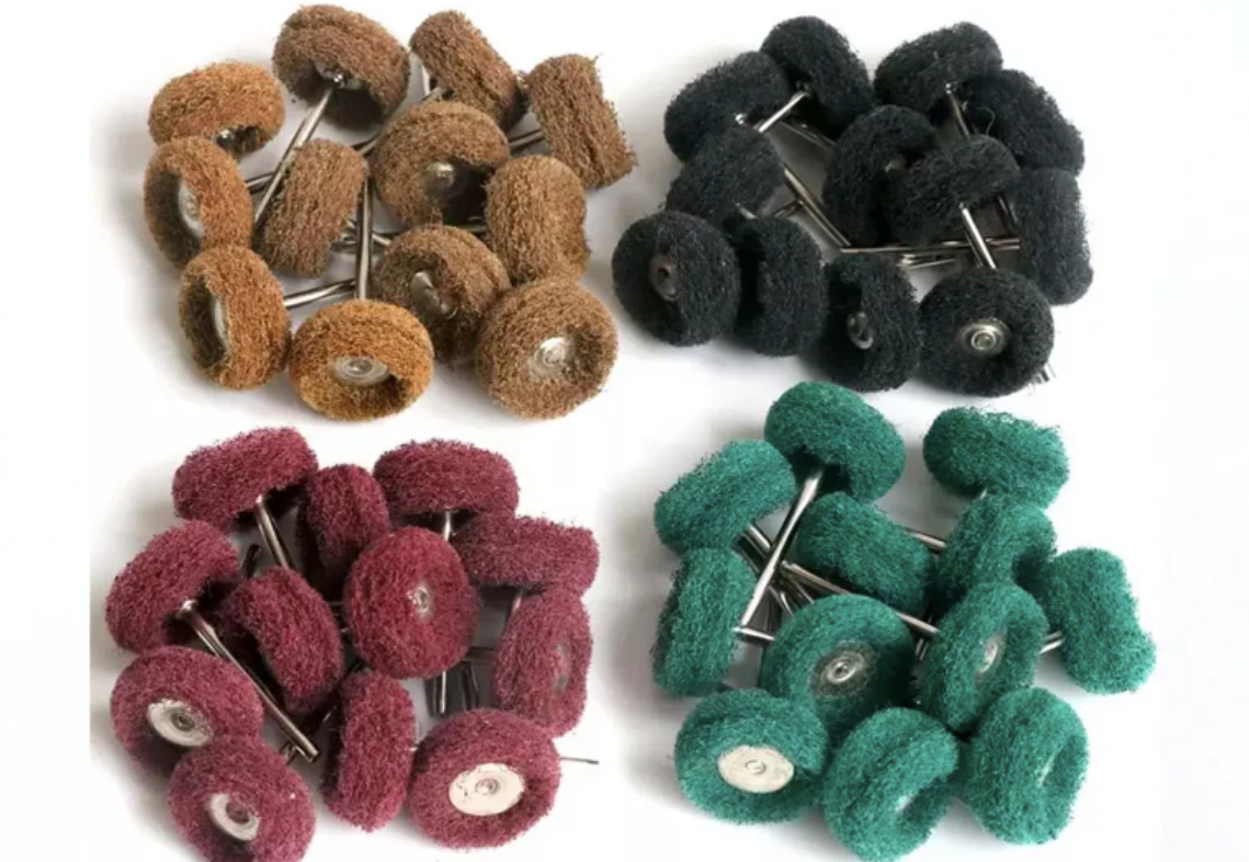 10Pcs Dental Polishing Brush Polisher Brushes Scouring Cloth Fibre Grinding head glue wheel Dental Laboratory