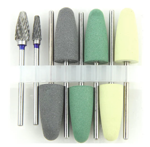 ZF101 Resin Base Polishing 11pcs/1set Tungsten steel grinding head silicone grinding head